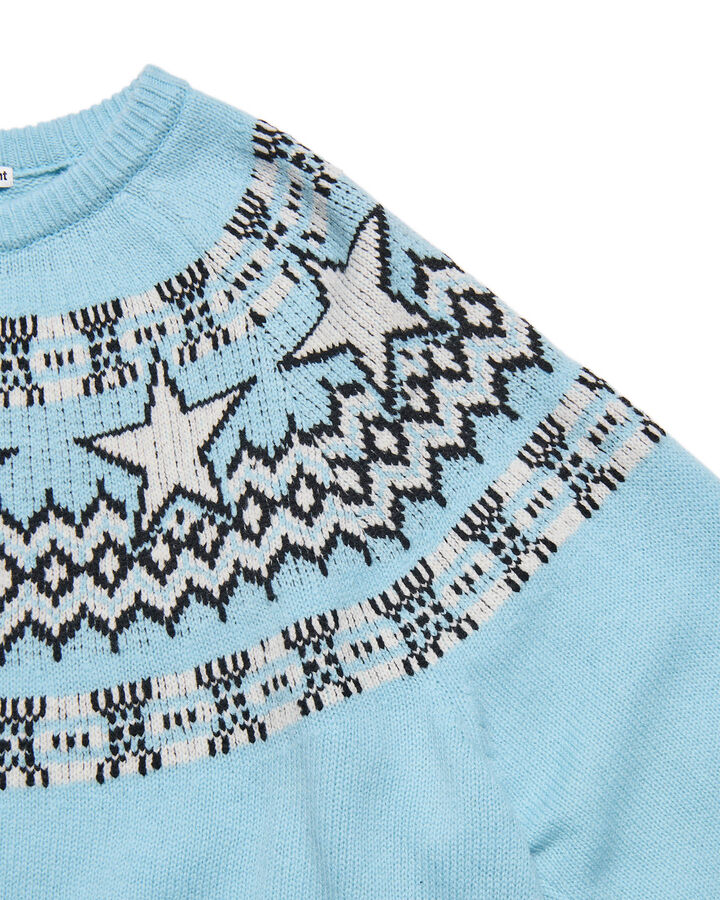 STAR NORDIC SWEATER,LIGHT BLUE, medium image number 3