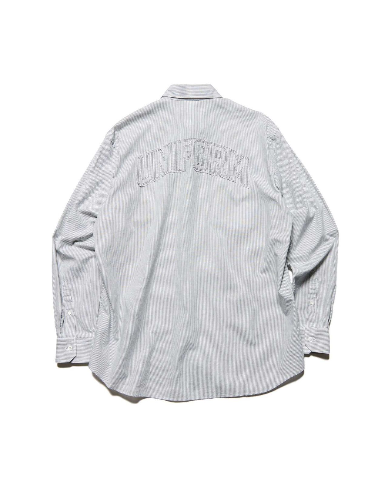 CUT-OUT LOGO STRIPE SHIRT,BLACK, large image number 0