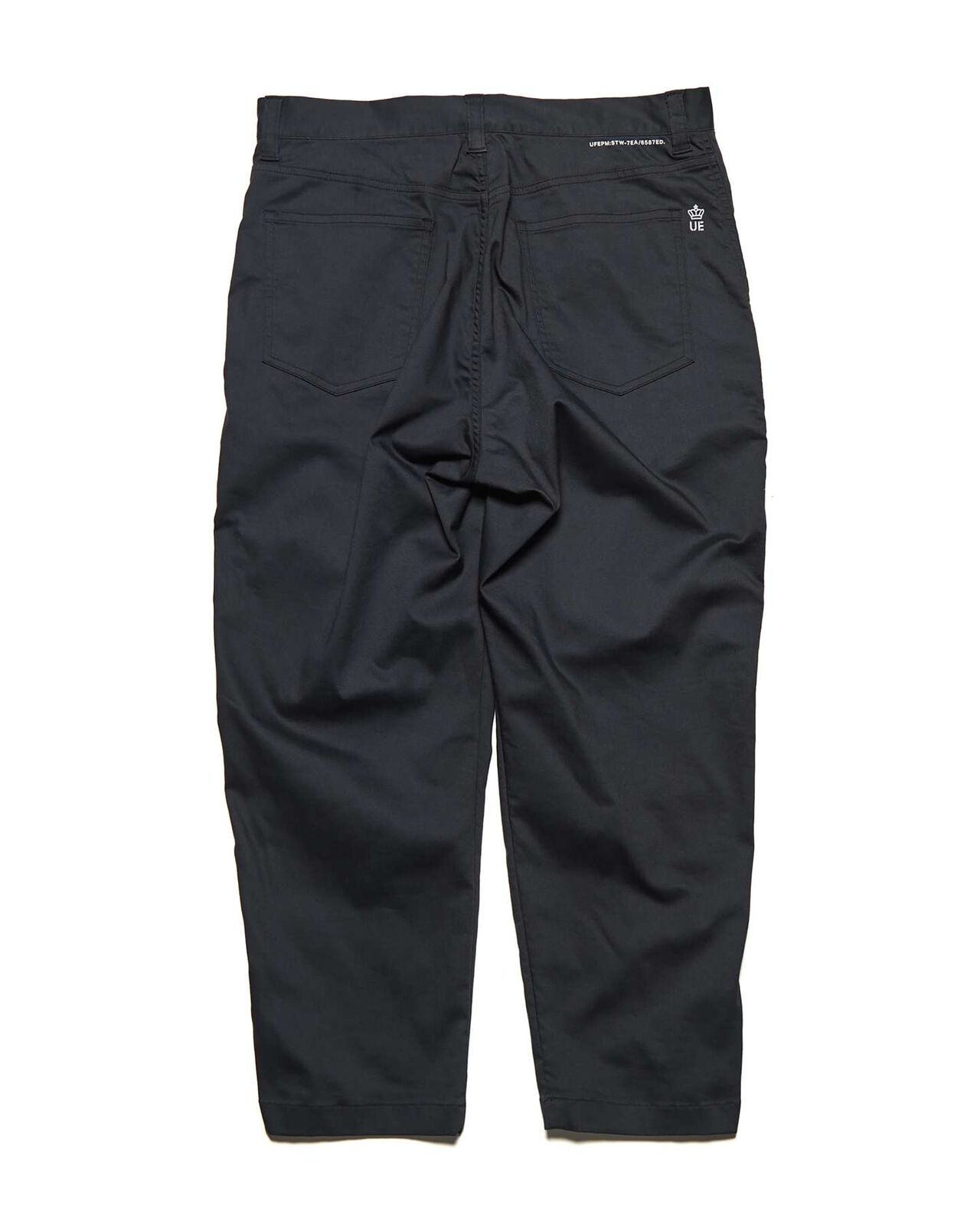 STRETCH TWILL SLIM CROPPED PANTS,BLACK, large image number 1