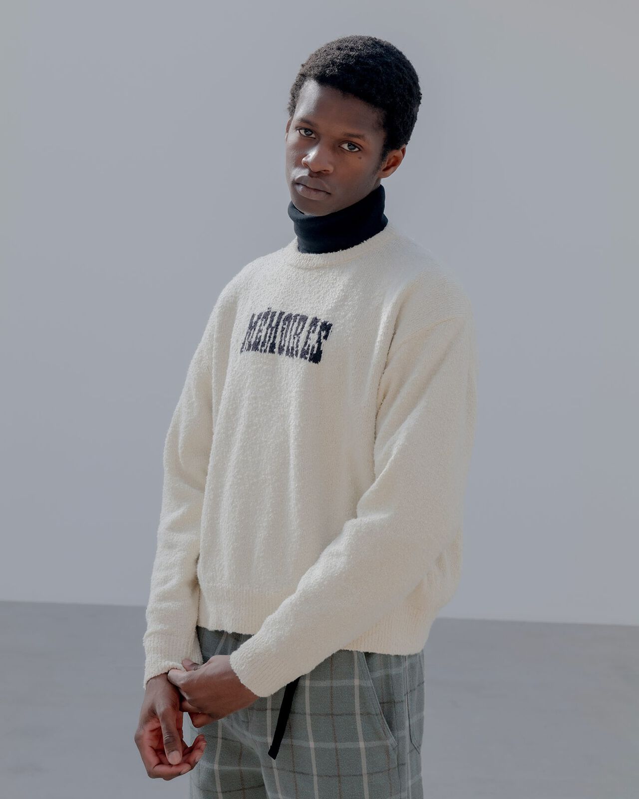ASGER JORN: MEMOIRES JACQUARD KNIT,OFF WHITE, large image number 4
