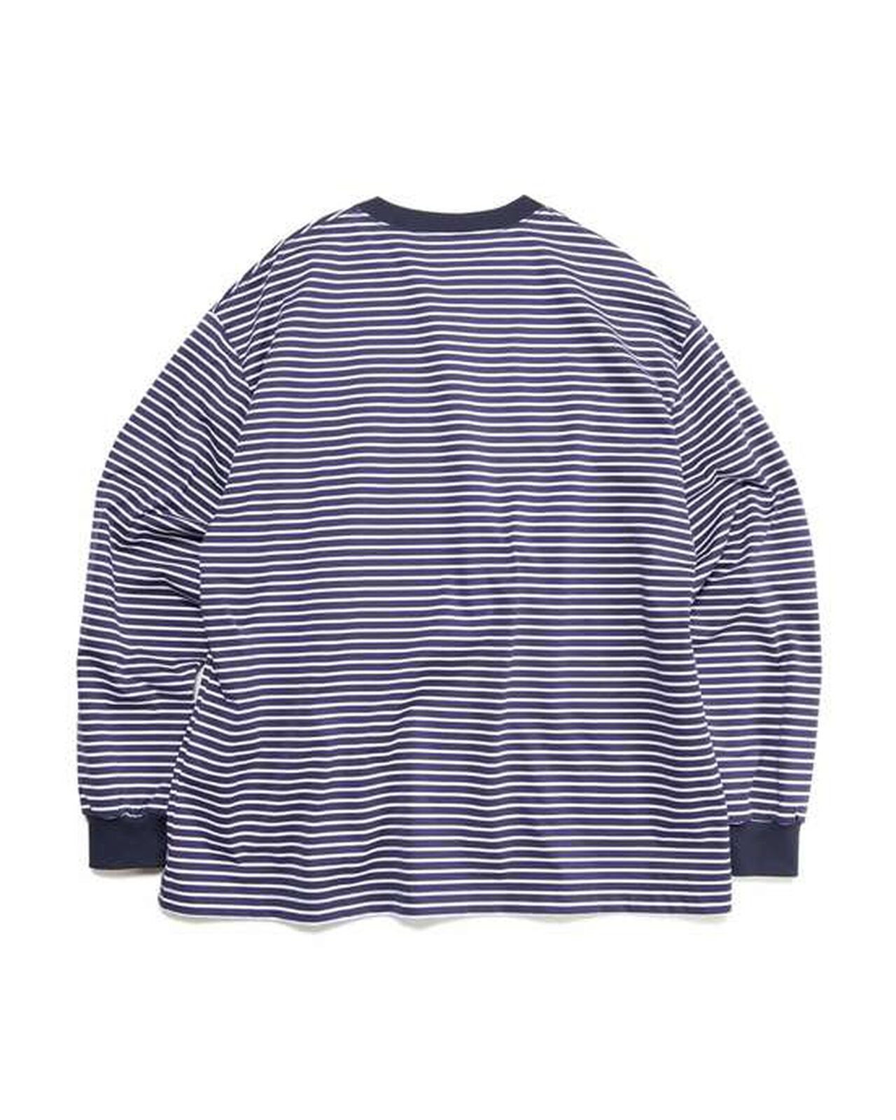 BORDER L/S TEE,NAVY, large image number 1
