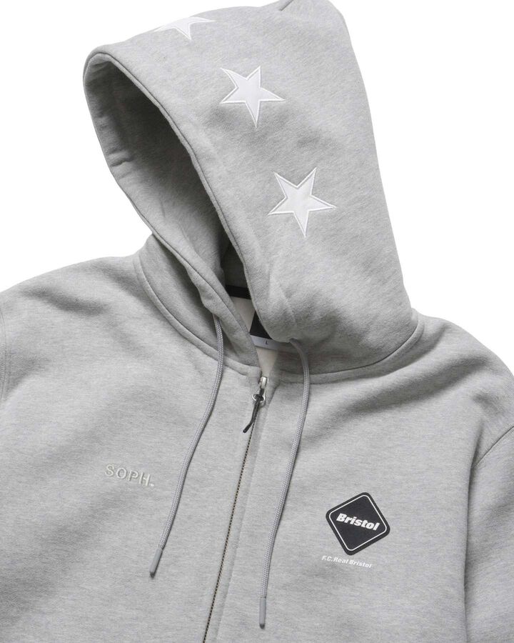 5-STAR ZIP-UP SWEAT HOODIE,GRAY, medium image number 2
