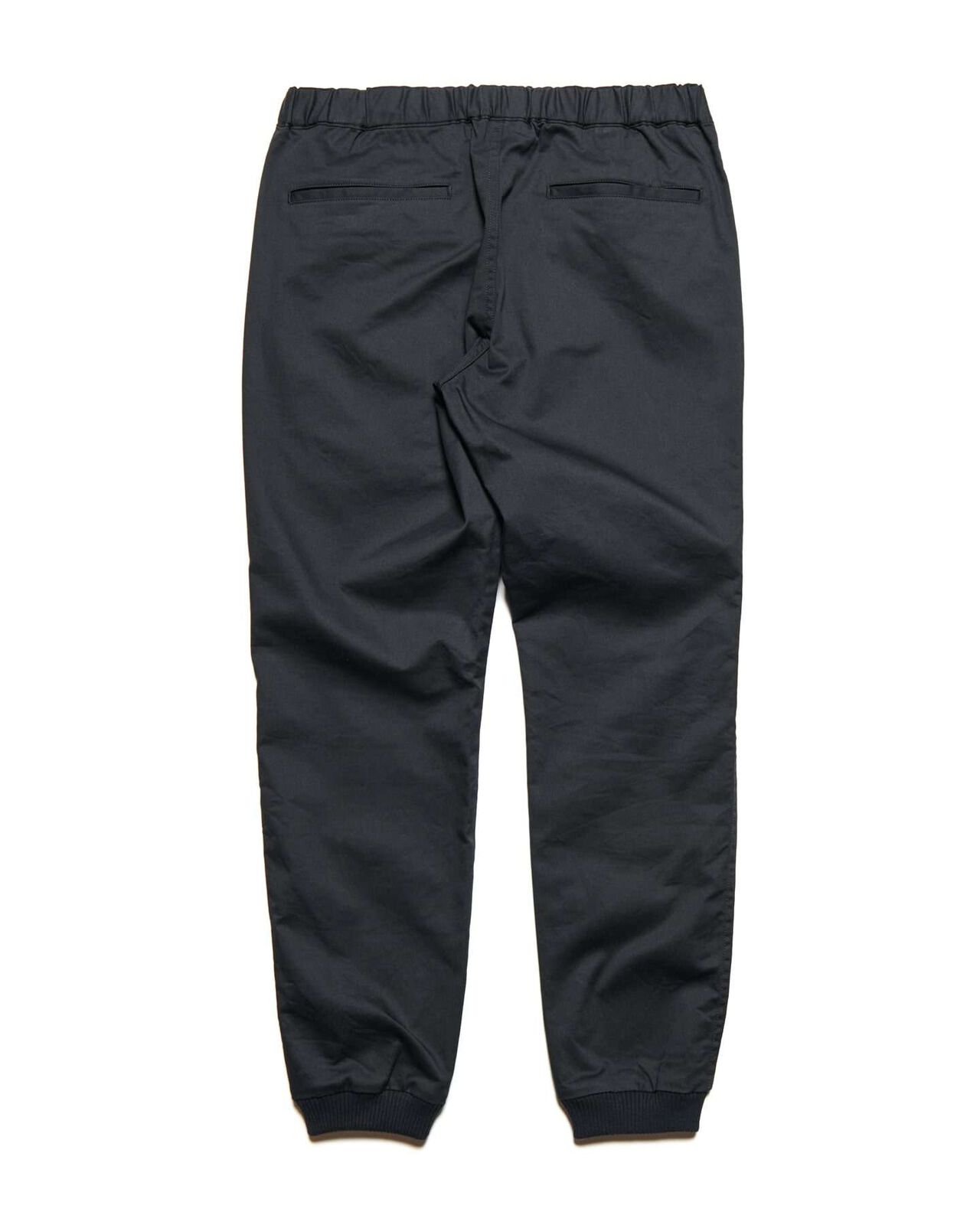 COTTON STRETCH TWILL SLIM-FIT RIBBED PANTS,BLACK, large image number 1