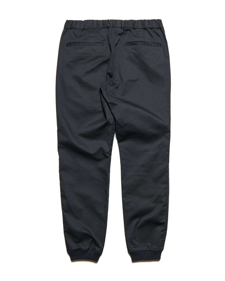 COTTON STRETCH TWILL SLIM-FIT RIBBED PANTS,BLACK, medium image number 1