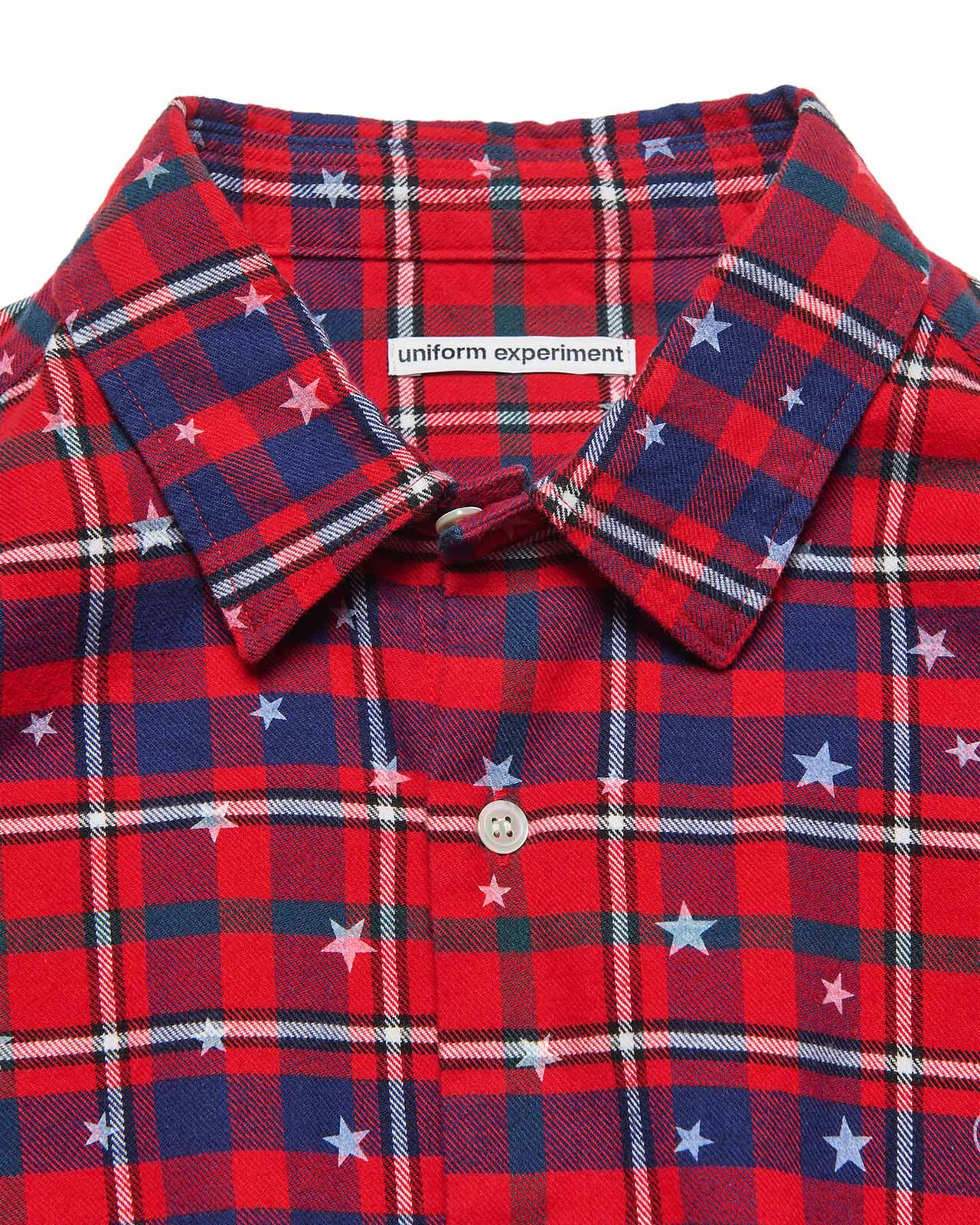 STAR PRINT CHECK SHIRT,RED, large image number 2