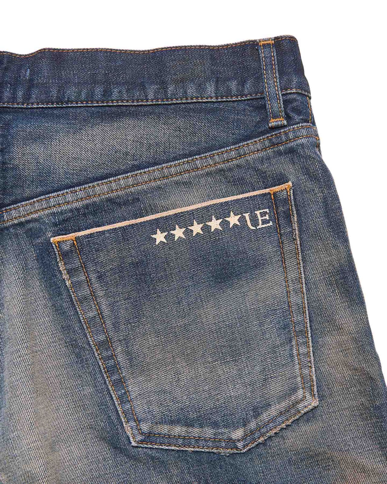 DAMAGED DENIM REGULAR-FIT JEANS,INDIGO, large image number 4