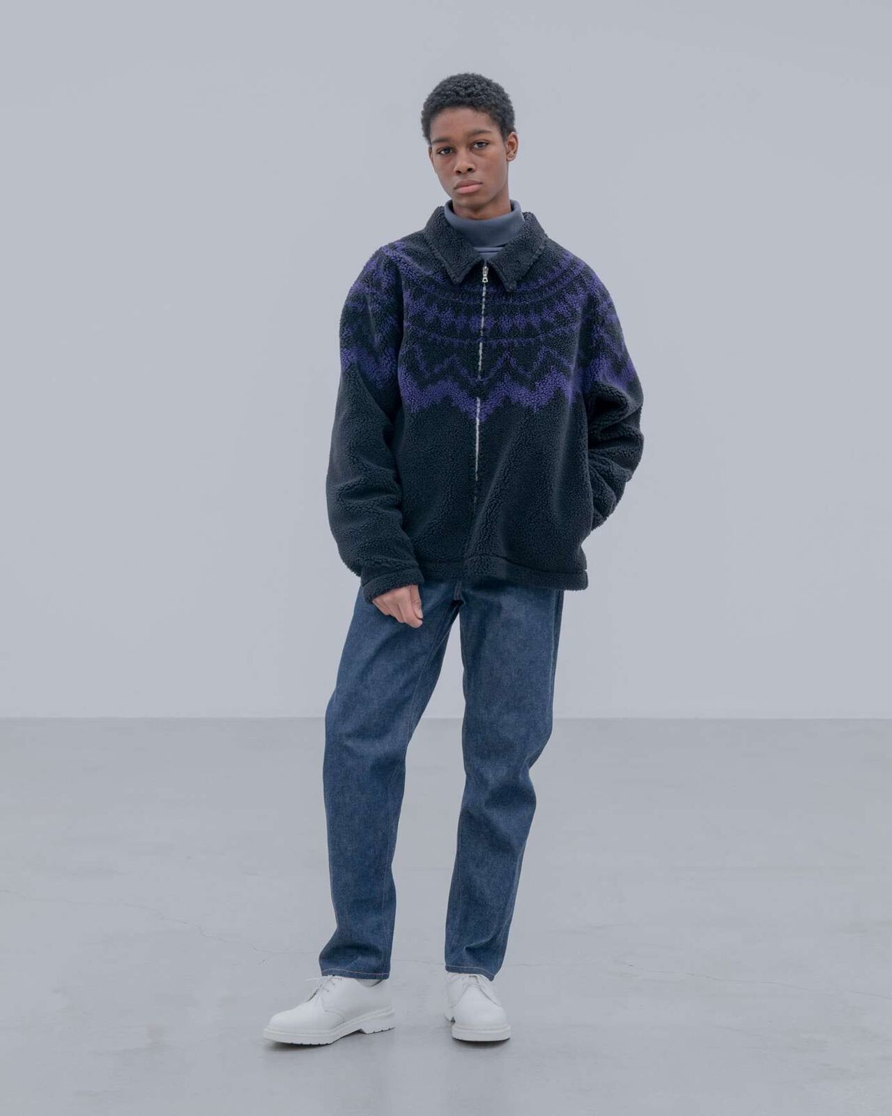 SHERPA BLOUSON,LIGHT GRAY, large image number 8