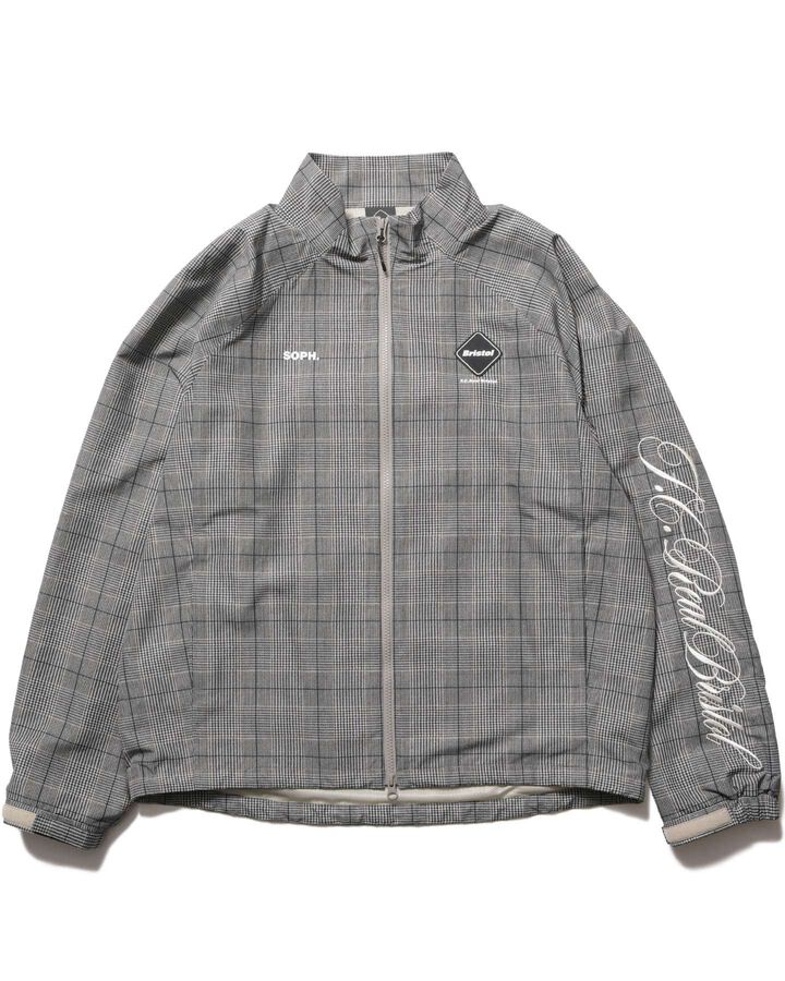 PLAID VENTILATION PRACTICE JACKET,GRAY, medium