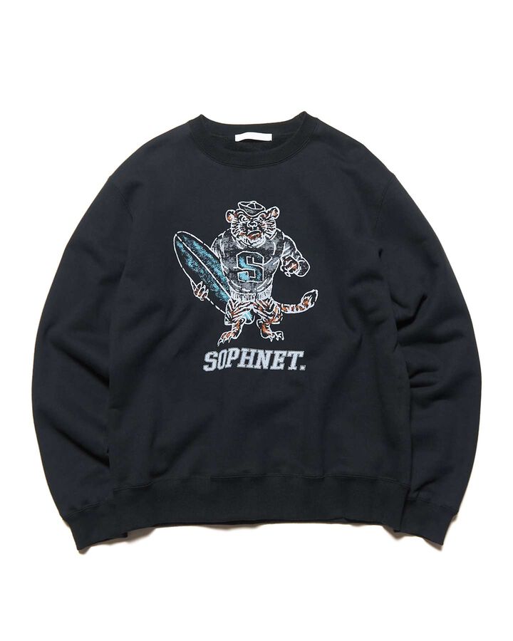 VINTAGE GRAPHIC CREWNECK SWEAT,BLACK, medium