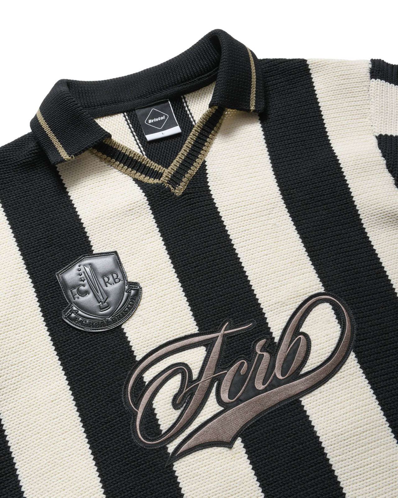 STRIPE KNIT SHIRT,BLACK, large image number 2