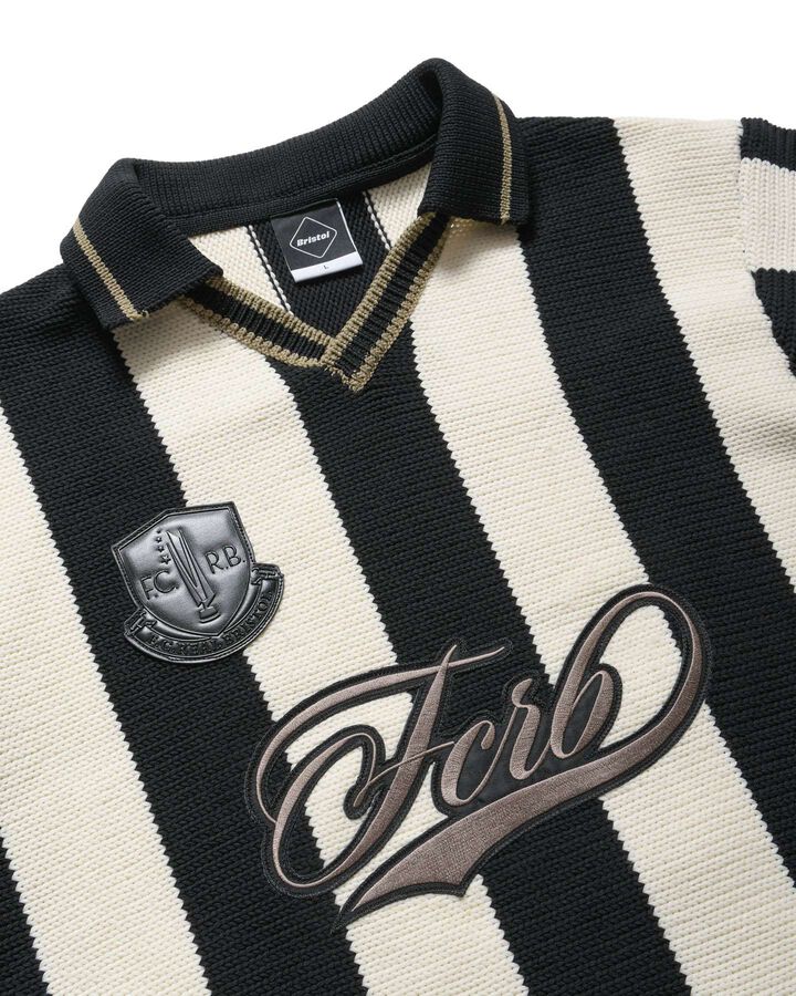 STRIPE KNIT SHIRT,BLACK, medium image number 2