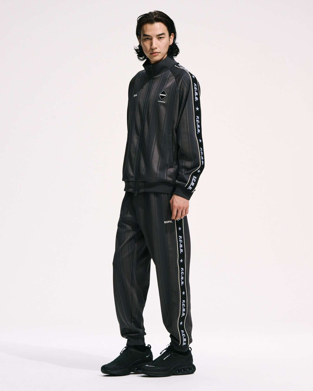 SHADOW WEAVE STRIPE PANTS,CHARCOAL GRAY, large image number 8