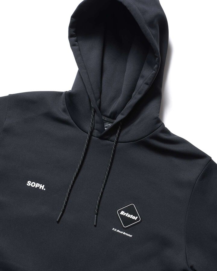 STRETCH FLEECE HOODIE,BLACK, medium image number 2