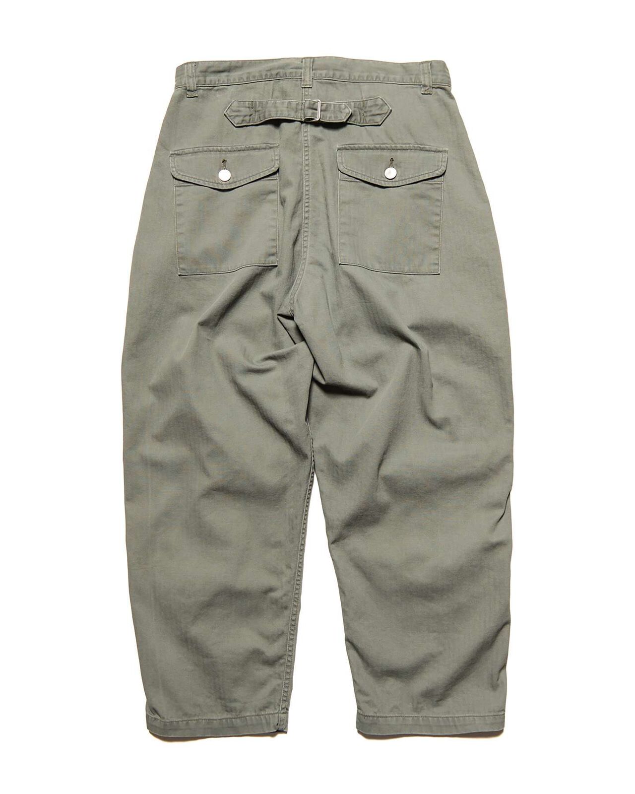 DAMAGED WIDE CROPPED PANTS,KHAKI, large image number 1