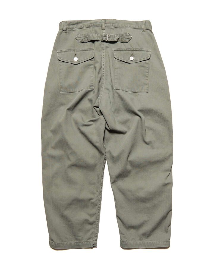 DAMAGED WIDE CROPPED PANTS,KHAKI, medium image number 1