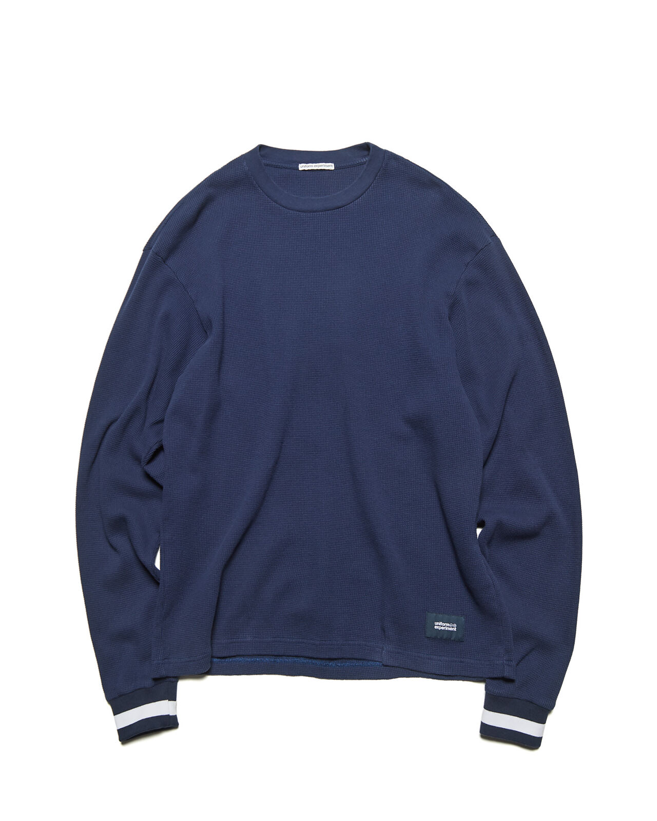 COLOR RIBBED WAFFLE CREWNECK TOP,E, large image number 0