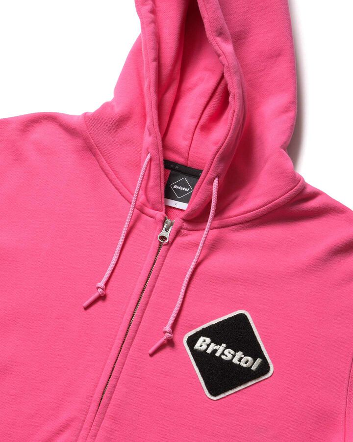SLEEVE LOGO ZIP-UP SWEAT HOODIE,PINK, medium image number 2