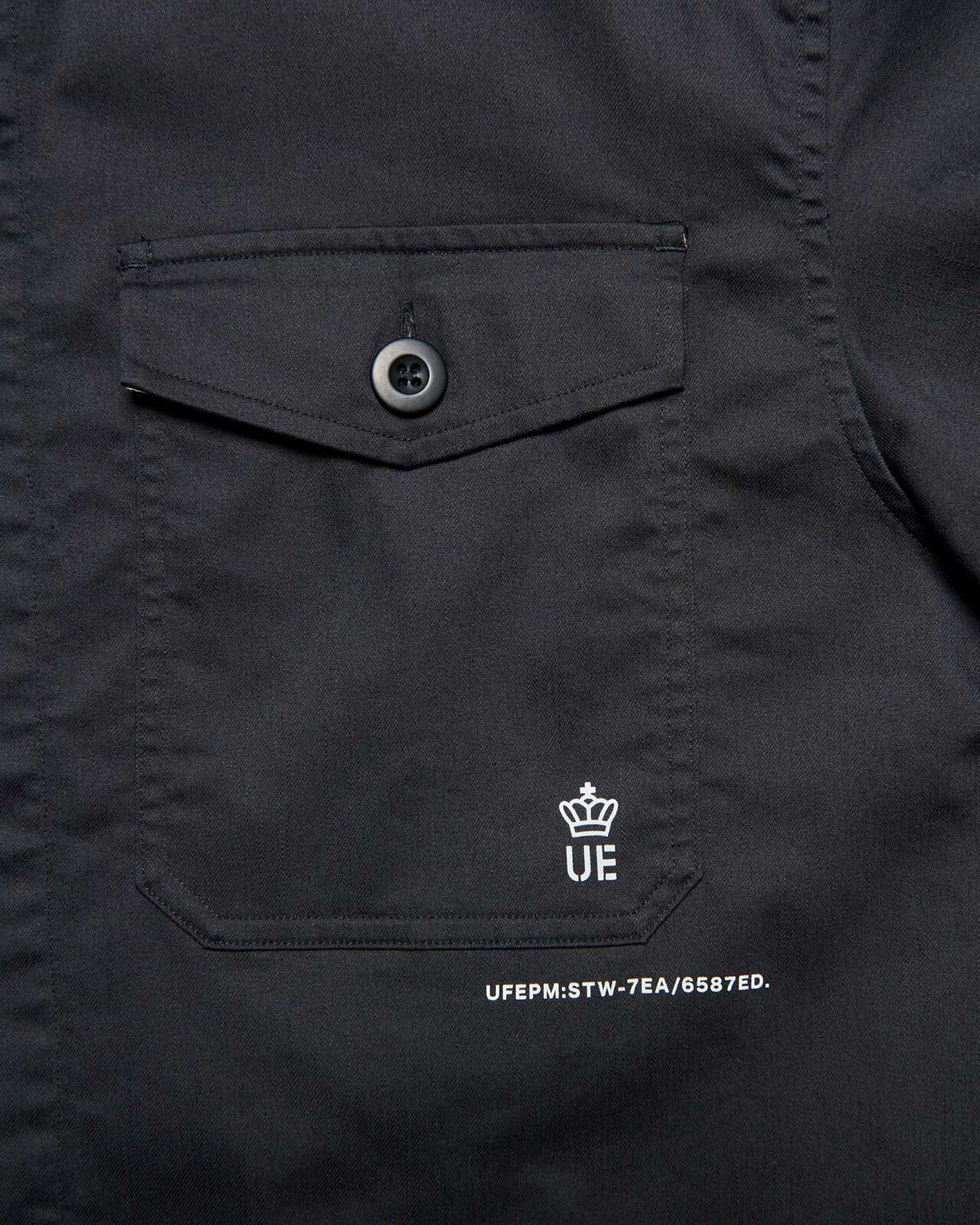 STRETCH TWILL FATIGUE SHIRT,BLACK, large image number 2