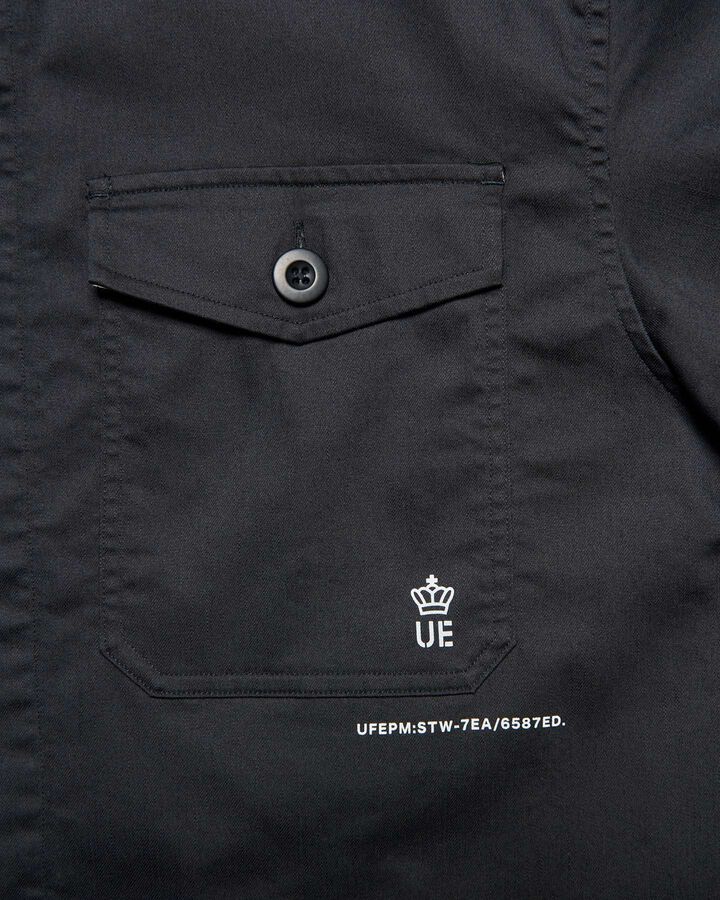STRETCH TWILL FATIGUE SHIRT,BLACK, medium image number 2
