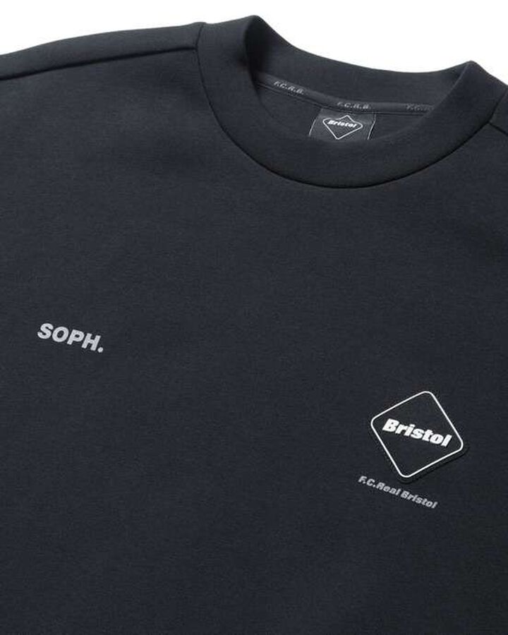 TECH SWEAT TEAM CREWNECK BAGGY TOP,BLACK, medium image number 2