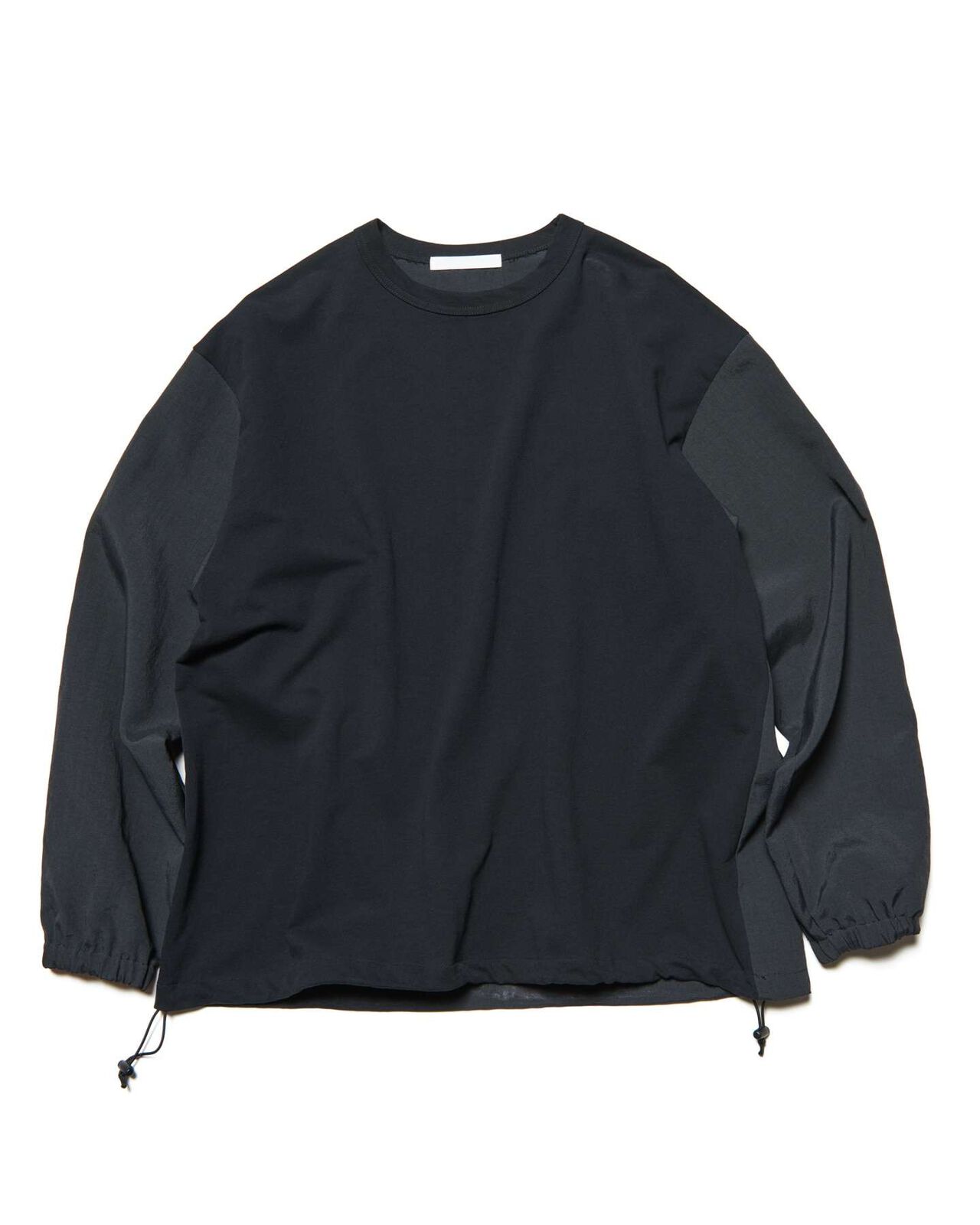 FABRIC-MIX L/S TOP,BLACK, large image number 0