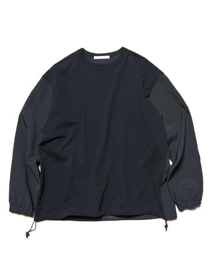 FABRIC-MIX L/S TOP,BLACK, medium image number 0