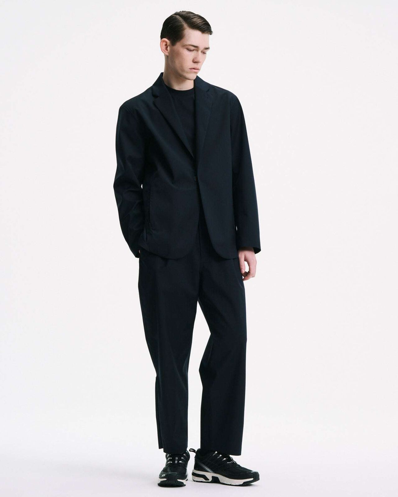 3LAYER WOOL TECH JACKET,NAVY, large image number 8