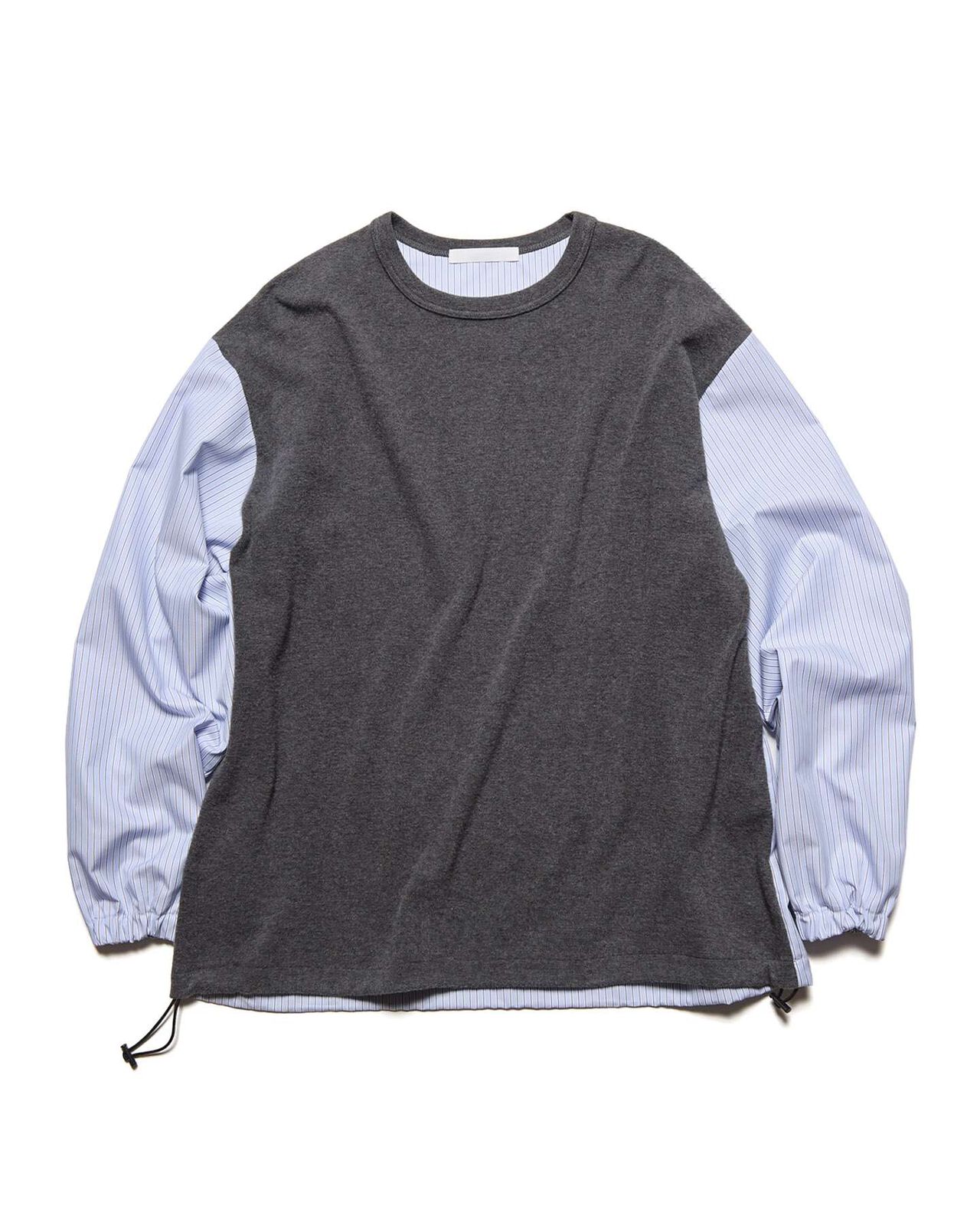 FABRIC-MIX L/S TOP,LIGHT BLUE, large image number 0