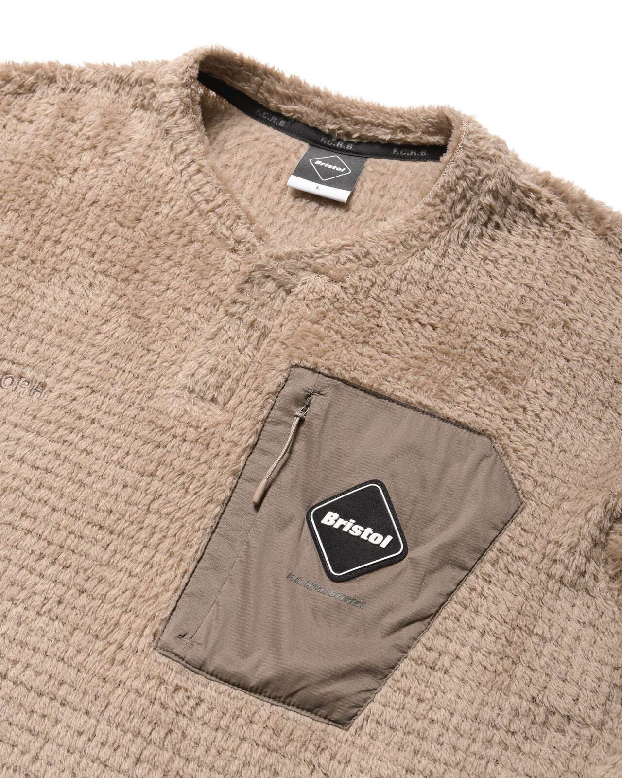 HIGH LOFT FLEECE TOP,BEIGE, large image number 2