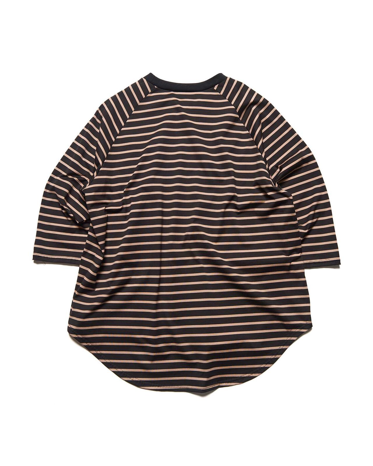 BORDER RAGLAN 3/4 SLEEVE WIDE TEE,BEIGE, large image number 1