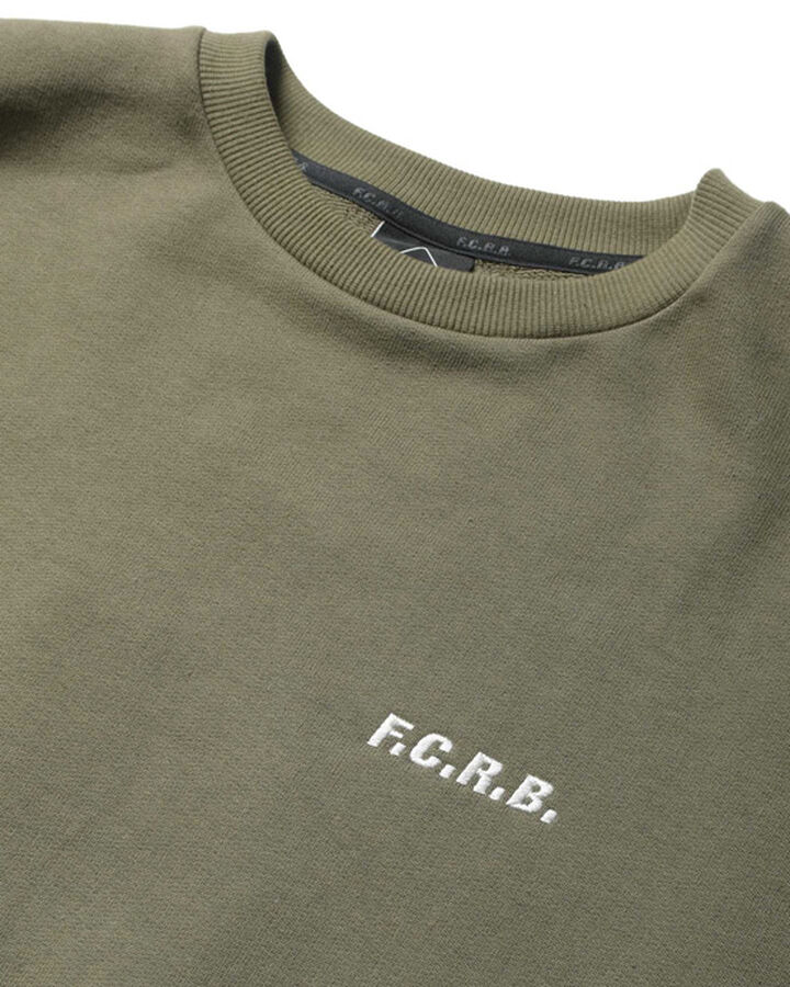 BIG LOGO CREWNECK BAGGY SWEAT,KHAKI, medium image number 3