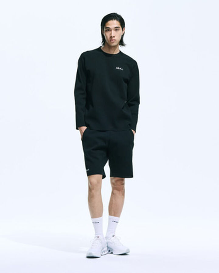 TECH KNIT RELAX SHORTS,BLACK, medium image number 7