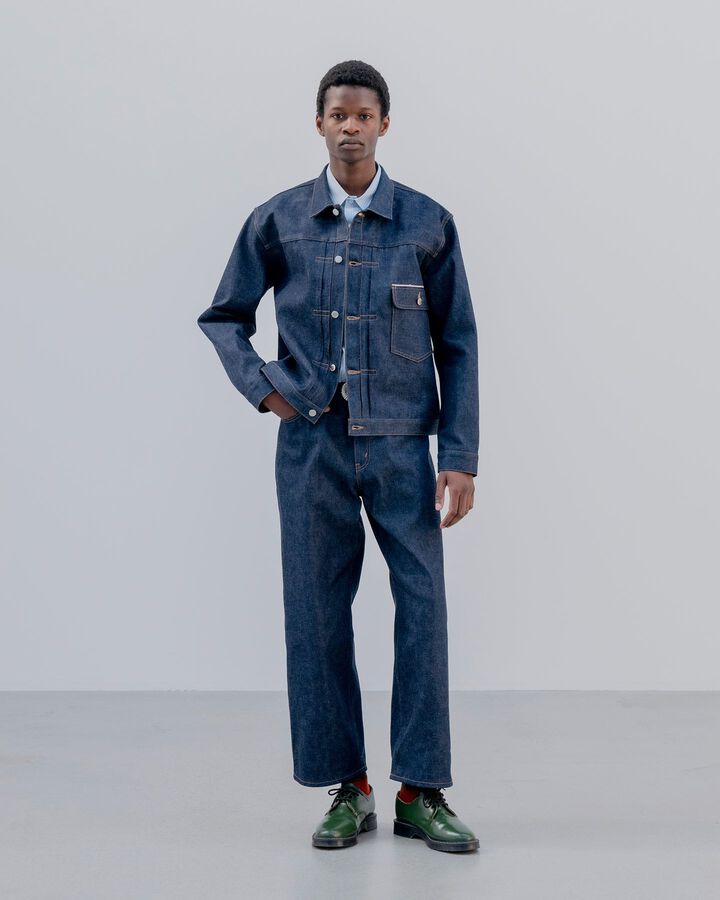 RIGID DENIM REGULAR-FIT JEANS,INDIGO, medium image number 6