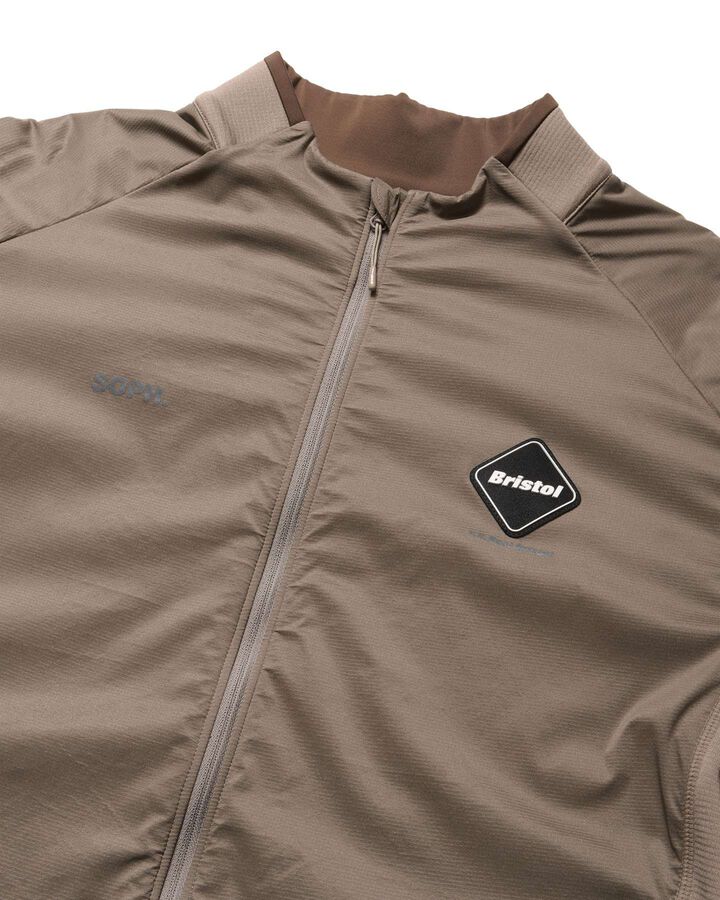 GRID FLEECE HYBRID BLOUSON,BEIGE, medium image number 2