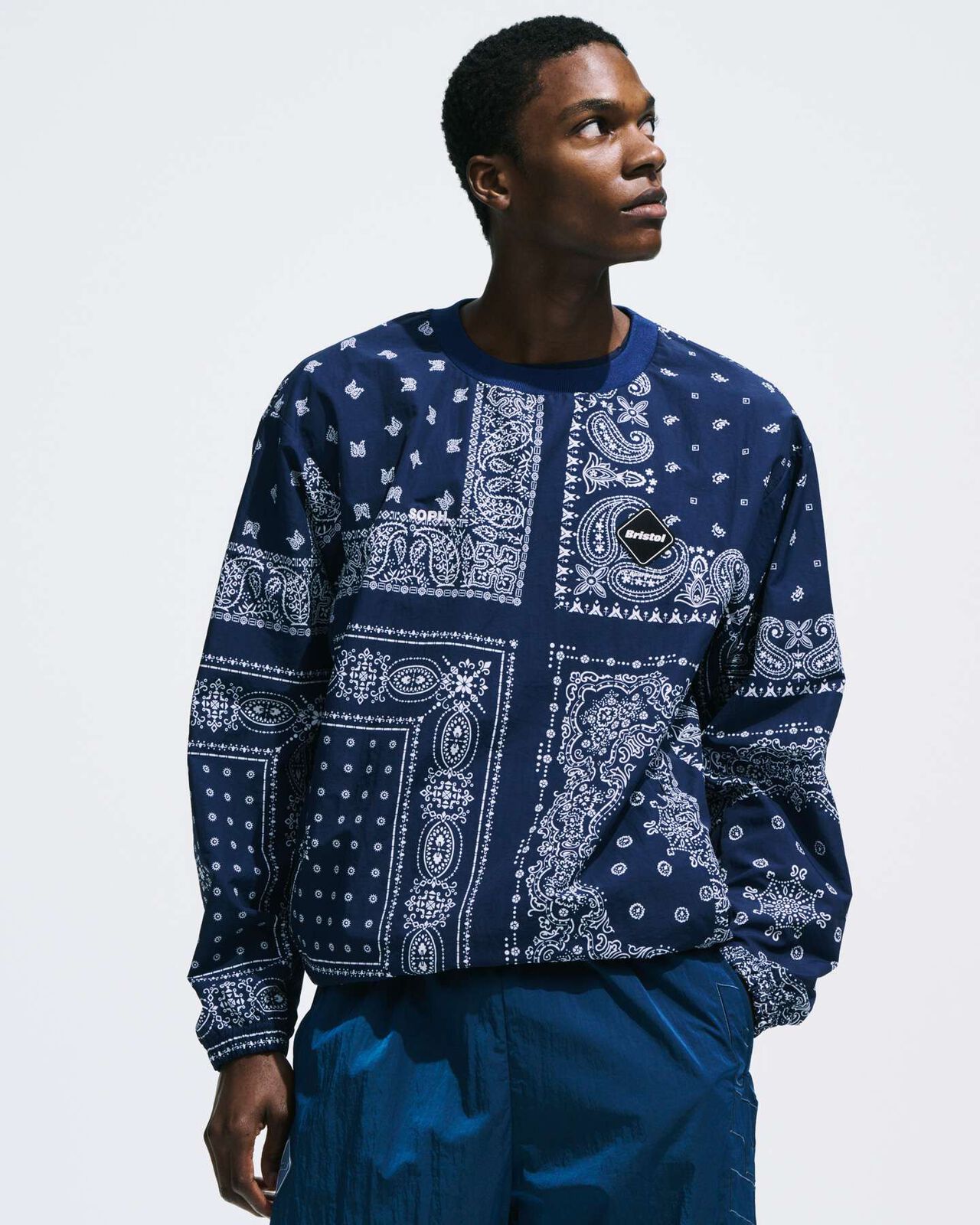 BANDANA NYLON PISTE,NAVY, large image number 6