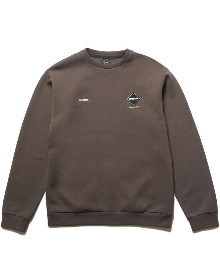 TECH SWEAT CREWNECK TOP,MOCHA, medium