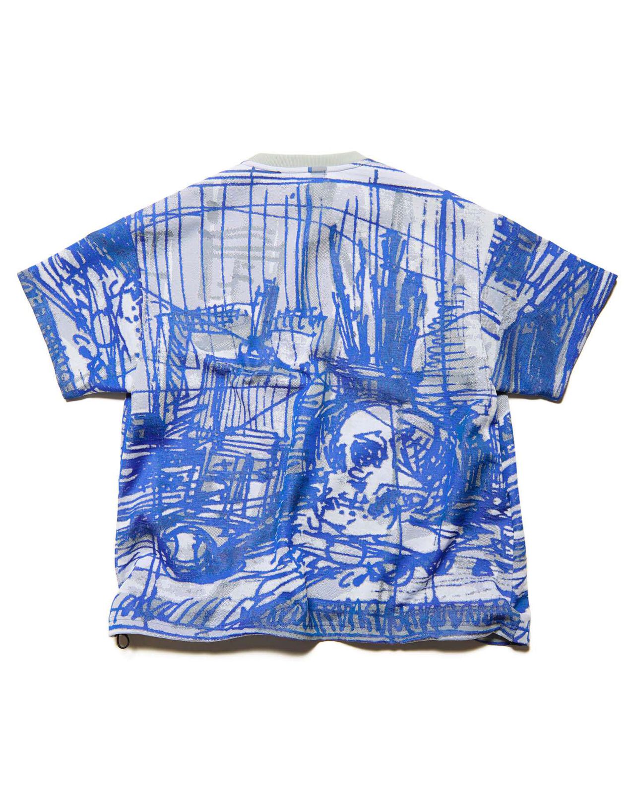 MICHAEL CHERNO: SKETCH HEM CORD TEE,BLUE, large image number 1