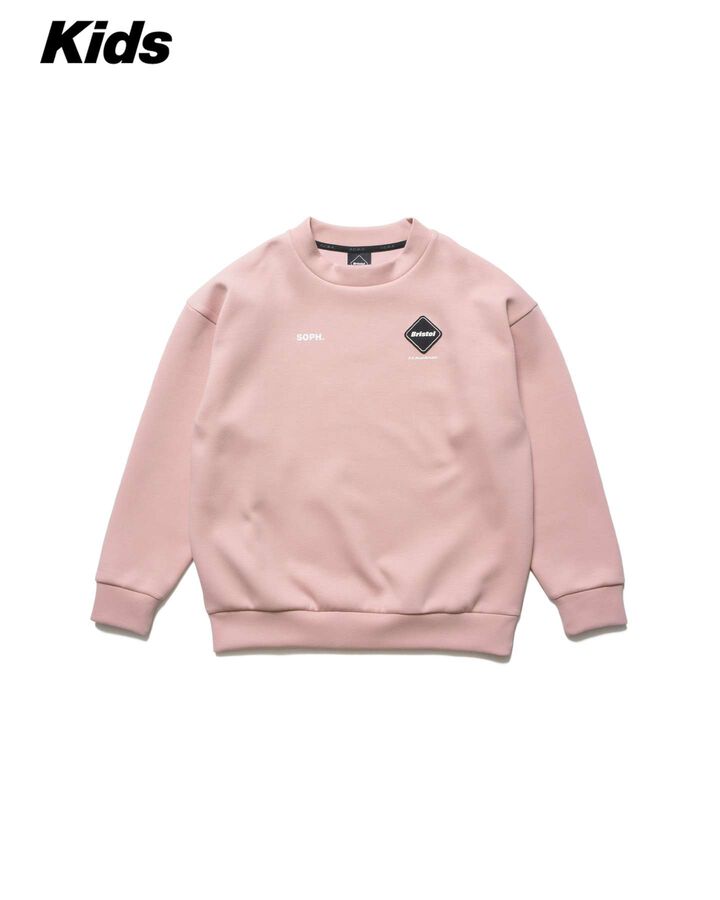 TECH SWEAT CREWNECK TOP,PINK, medium
