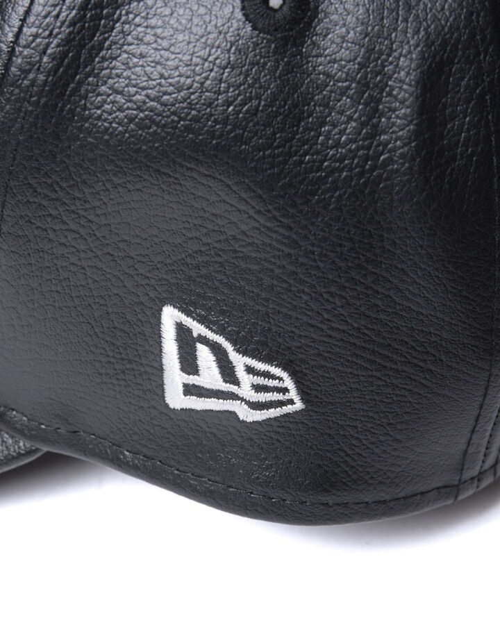 NEW ERA SYNTHETIC LEATHER 9FORTY CAP,BLACK, medium image number 3