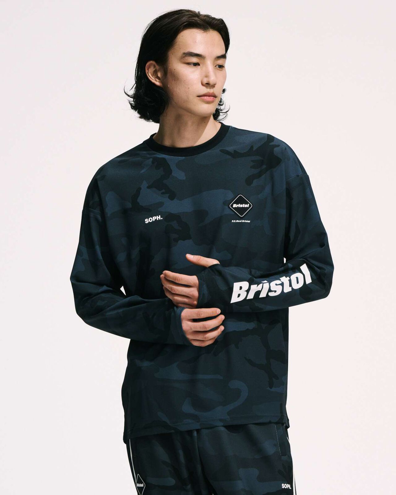 L/S ATHLETIC TOP,BLACK, large image number 3