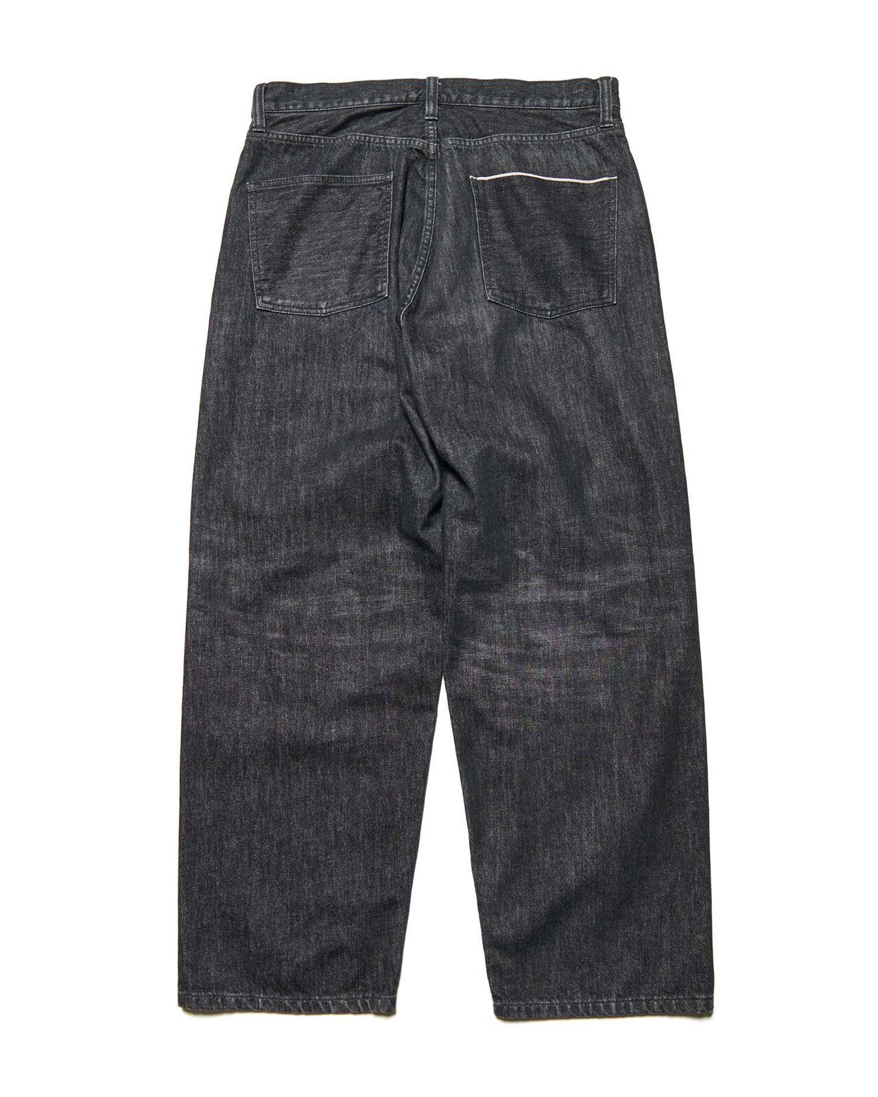 WASHED DENIM BOLD-FIT JEANS,BLACK, large image number 1