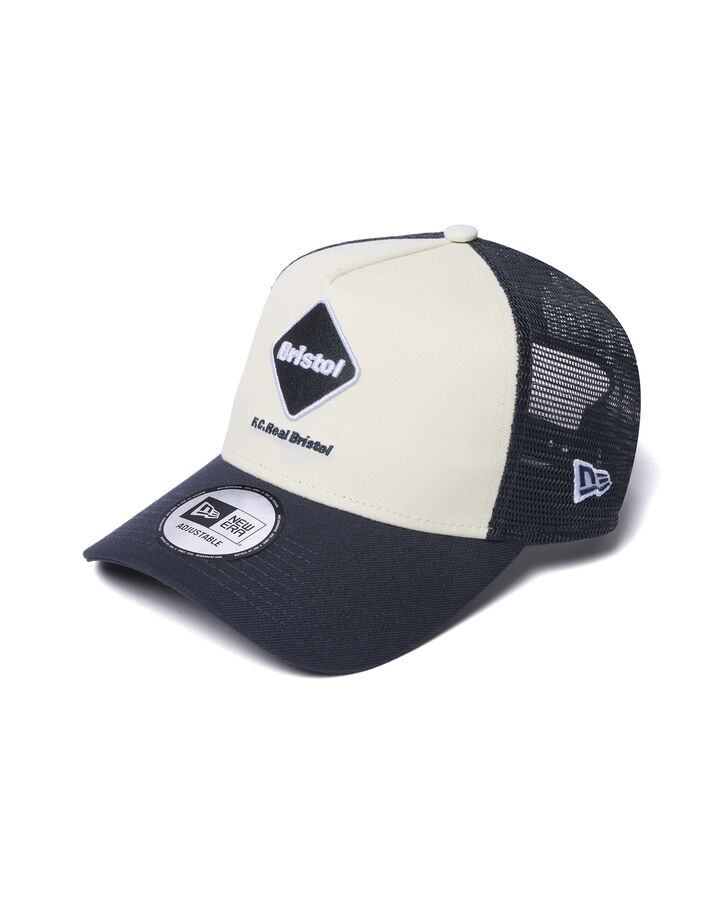 NEW ERA EMBLEM 9FORTY A-FRAME MESH CAP,OFF WHITE, medium