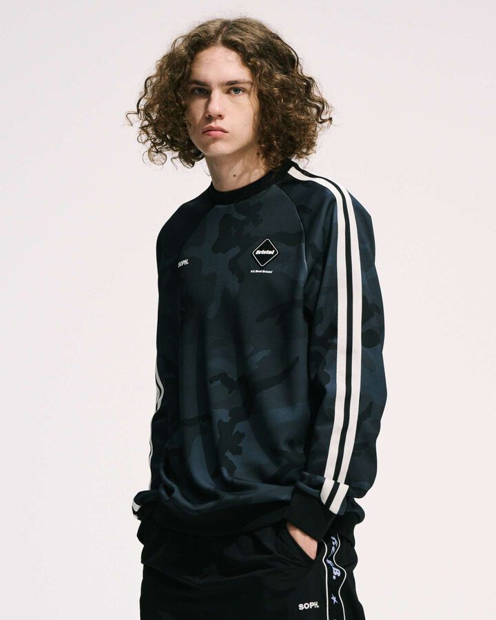 TRAINING TRACK CREWNECK TOP,BLACK, medium image number 4