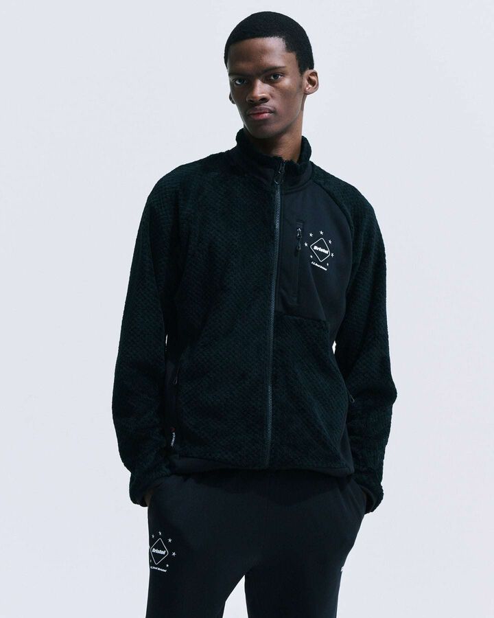 POLARTEC HYBRID STAND COLLAR JACKET,KHAKI, medium image number 4