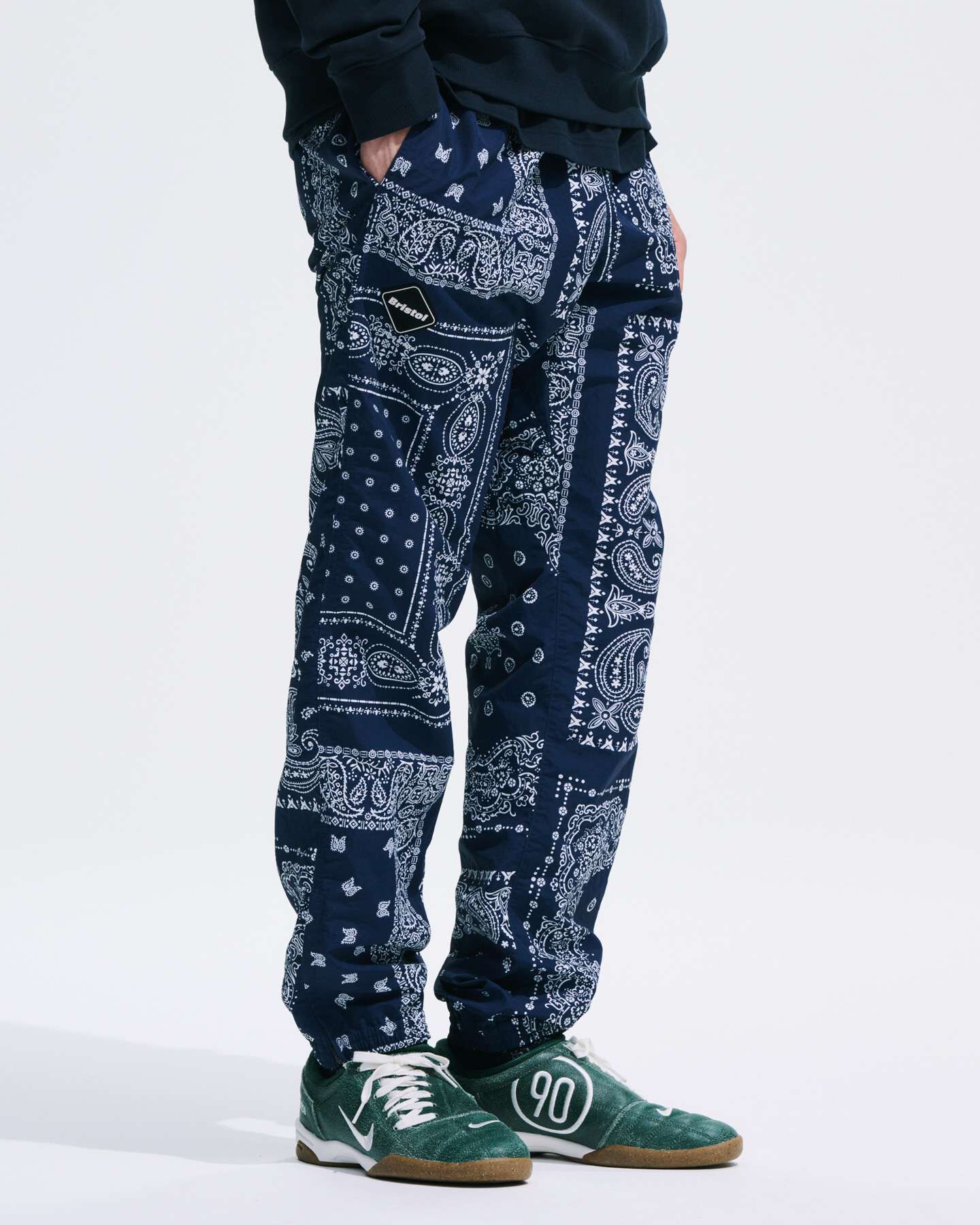 FCRB BANDANA NYLON EASY PANTS BLACK 最安 ら BANDANA NYLON EASY PANTS