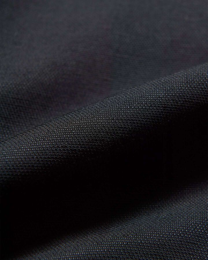 LINEN MESH L/S POLO,BLACK, medium image number 4