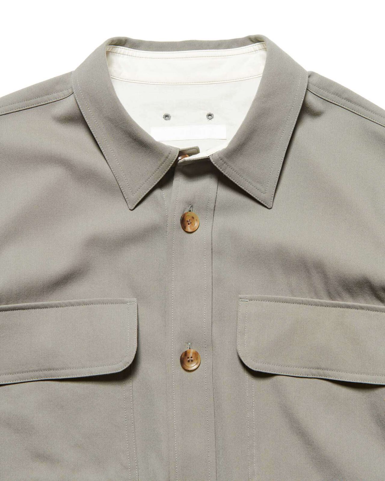 WASHER WOOL CPO SHIRT,KHAKI, large image number 2
