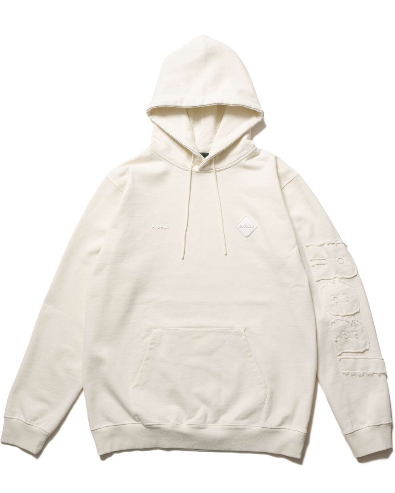 CUT-OFF LOGO SWEAT HOODIE,OFF WHITE, large image number 0