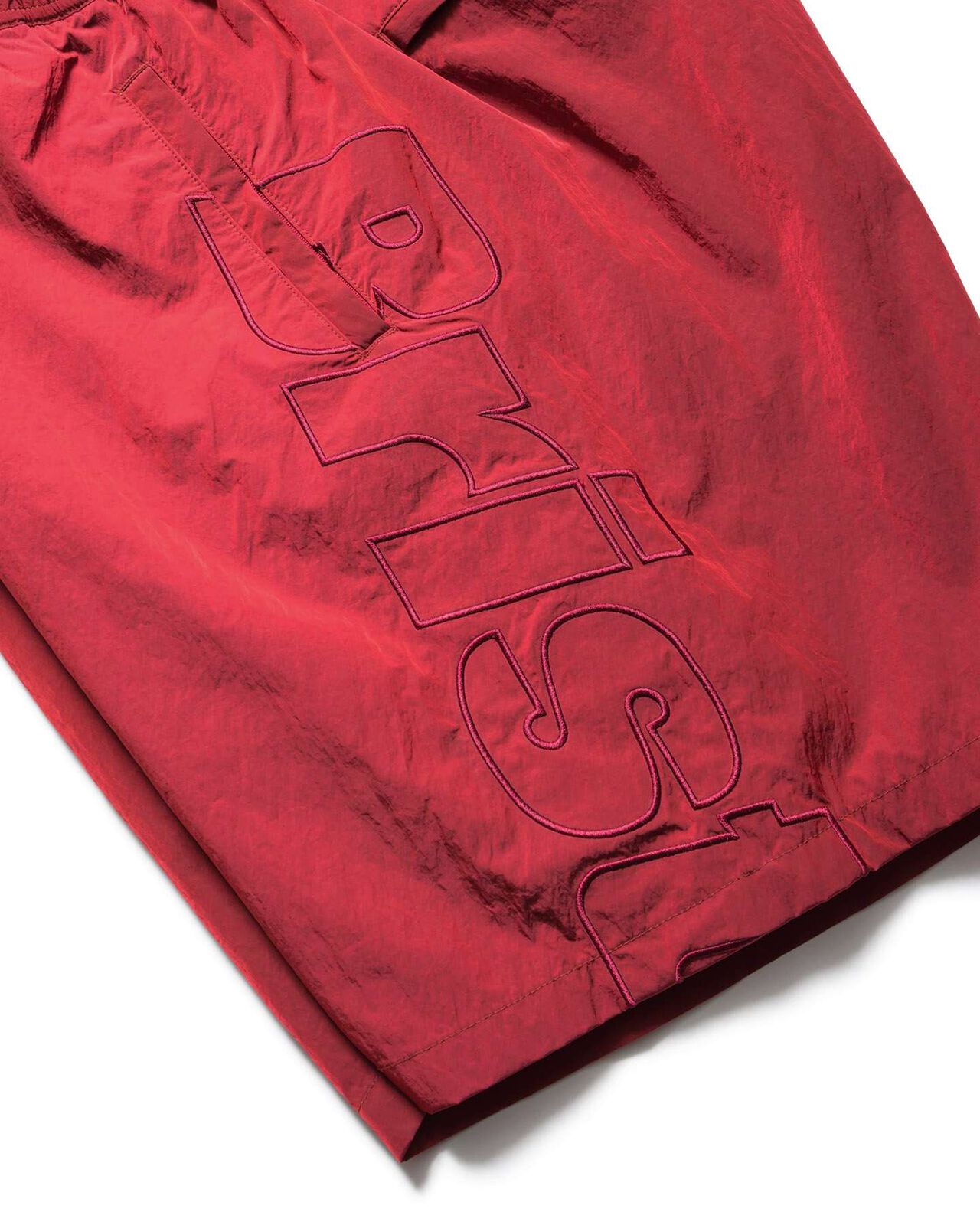 BIG LOGO NYLON EASY SHORTS,RED, large image number 3