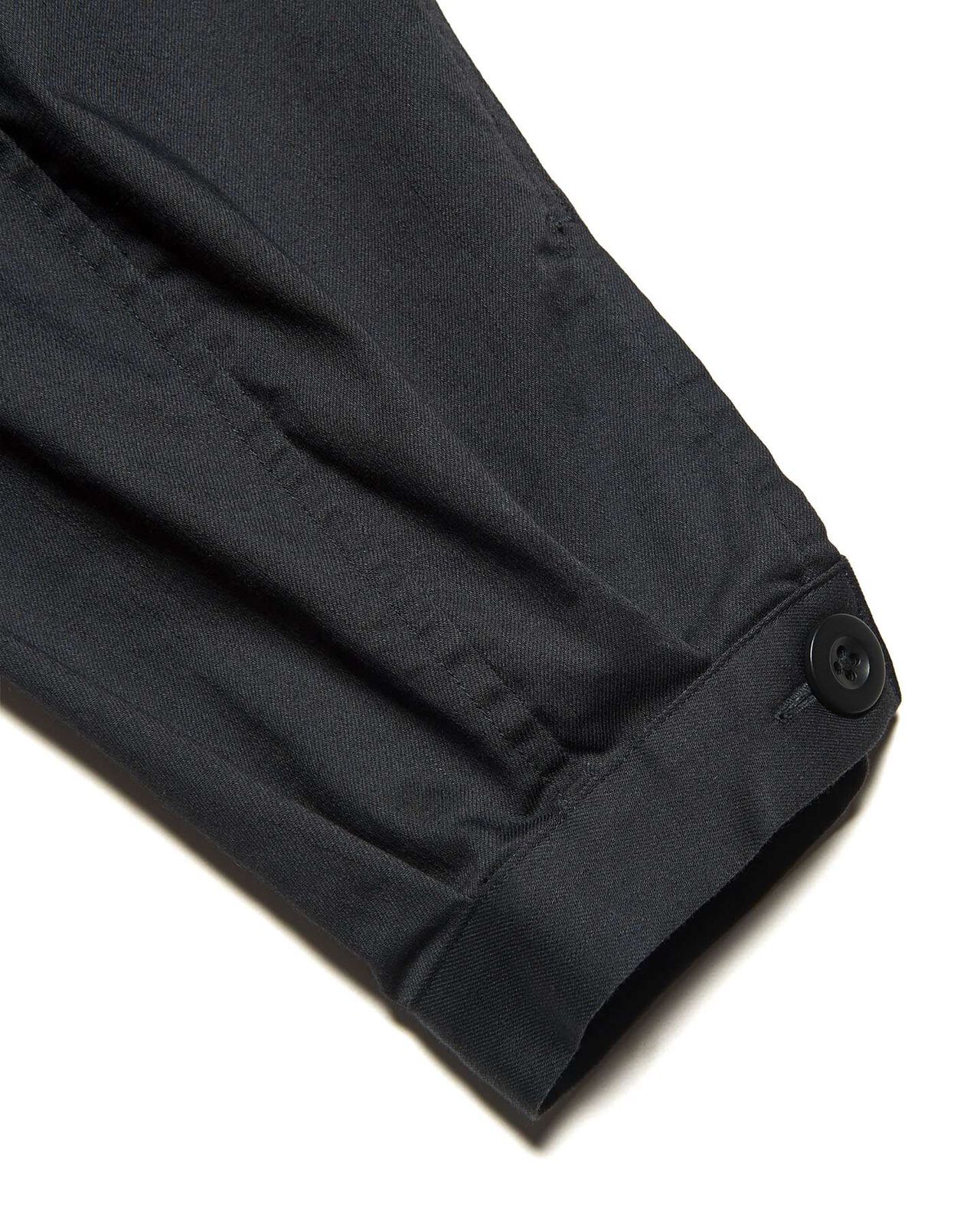 STRETCH TWILL FATIGUE SHIRT,BLACK, large image number 6